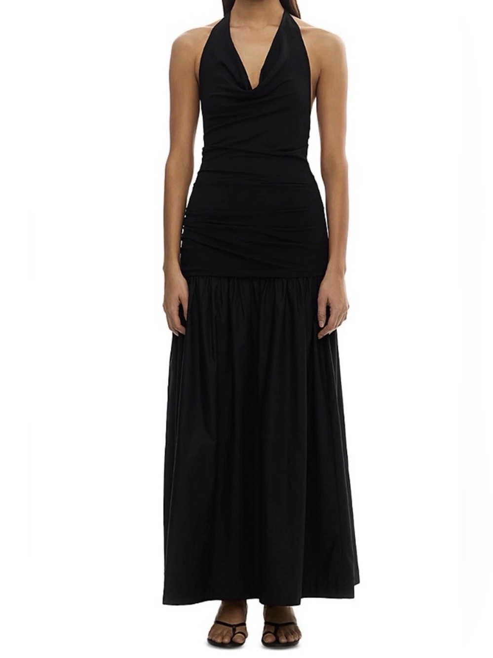 Significant Other Ariya Halter Maxi Dress, Black, Size US 12 / AU 16, MSRP $340